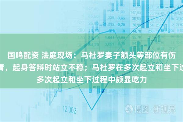 国鸣配资 法庭现场：马杜罗妻子额头等部位有伤，右眼旁有淤青，起身答辩时站立不稳；马杜罗在多次起立和坐下过程中颇显吃力